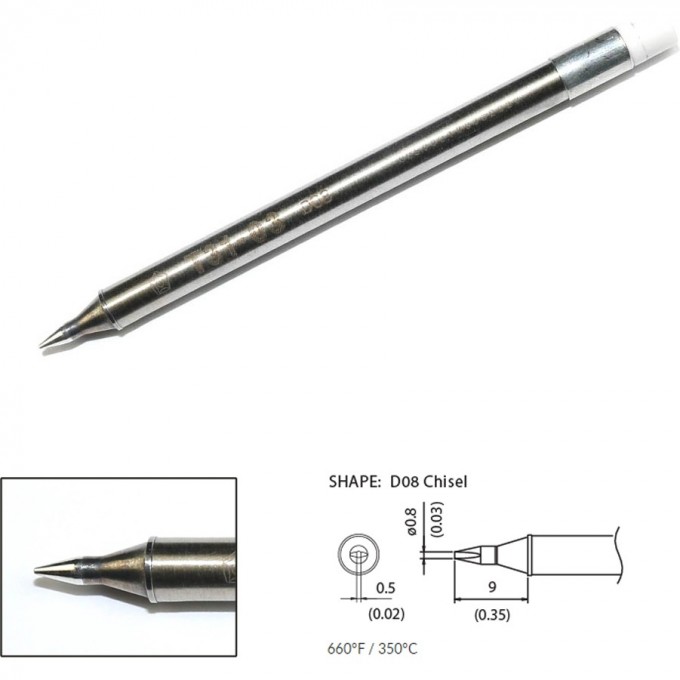 Наконечник HAKKO для станций FX-100 (350℃) T31-03D08 Наконечник HAKKO для станций FX-100 (350℃) T31-03D08