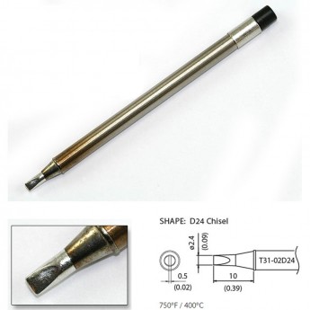 Наконечник HAKKO T31-02D24 для станций FX-100 (400℃)