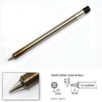 Наконечник HAKKO T31-02WD08 для станций FX-100 (400℃)