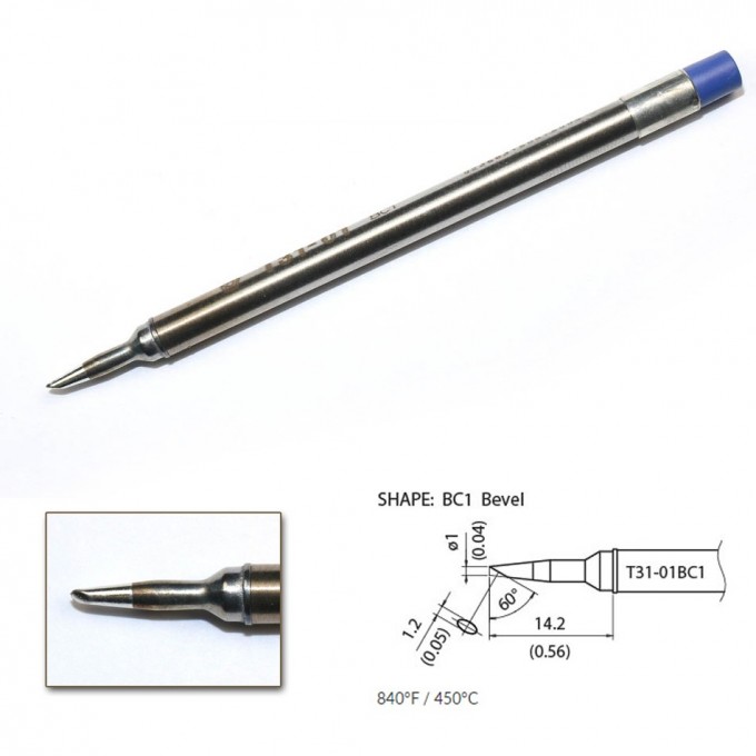 Наконечник HAKKO для станций FX-100 (450℃) T31-01BC1 Наконечник HAKKO для станций FX-100 (450℃) T31-01BC1