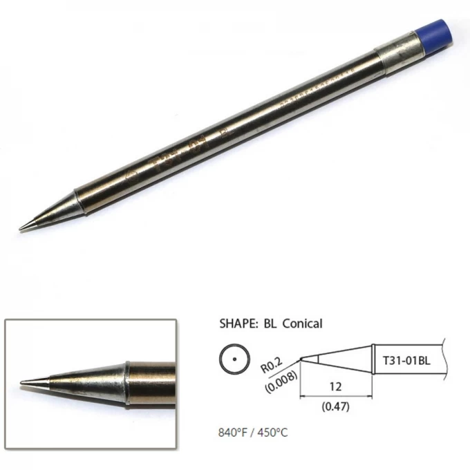 Наконечник HAKKO для станций FX-100 (450℃) T31-01BL Наконечник HAKKO для станций FX-100 (450℃) T31-01BL