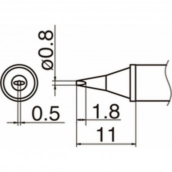 Наконечник HAKKO T12-WD08
