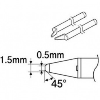 Сменная головка HAKKO A1142B для FR-803B, d=1,5x3