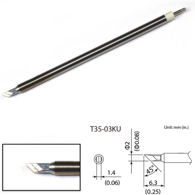 Сменный наконечник HAKKO (350℃) T35-03KU Сменный наконечник HAKKO (350℃) T35-03KU