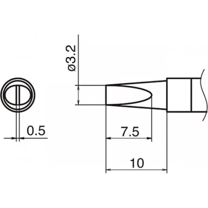 Сменный наконечник HAKKO T36-DL32 Сменный наконечник HAKKO T36-DL32